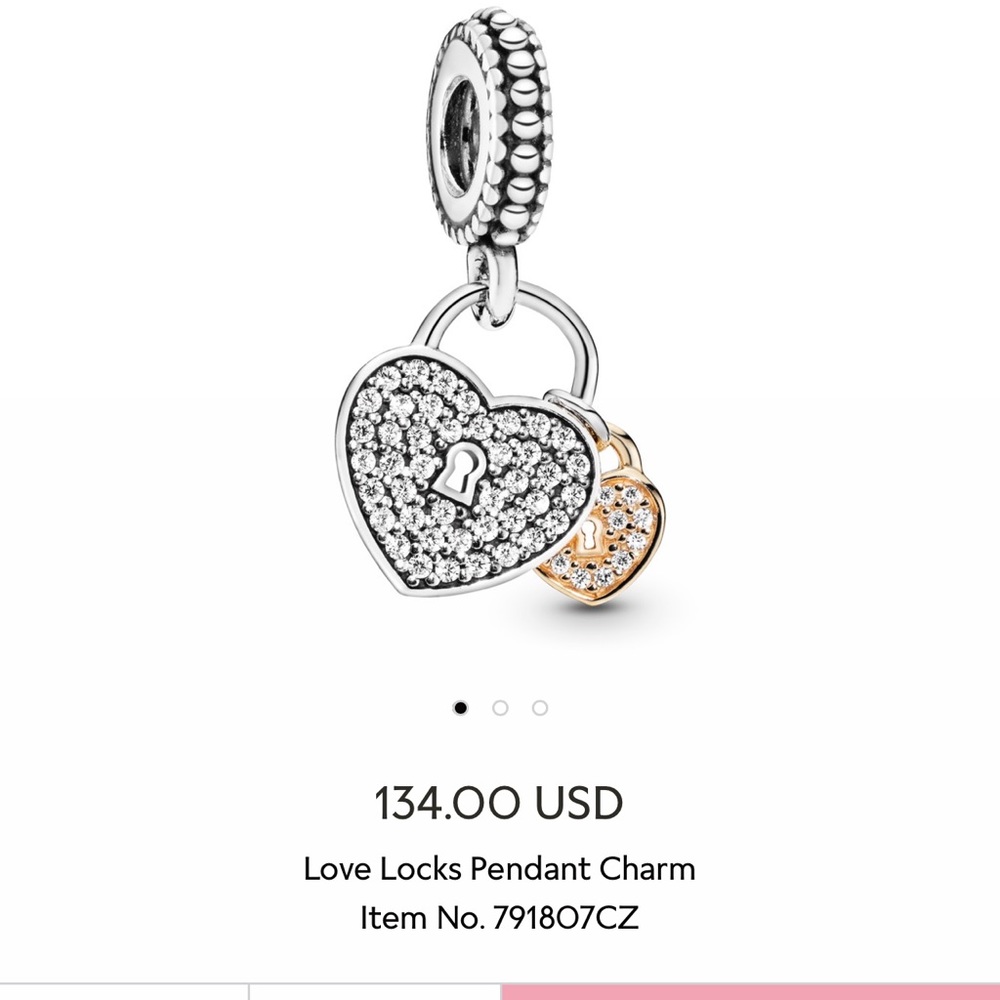 Pandora 791807cz Love Locks